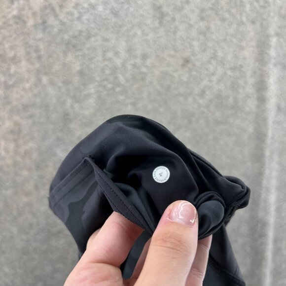 Lululemon Leggings Women 4 Black Camo Fast and Free Tight 25" Nulux High Rise - Picture 2 of 10